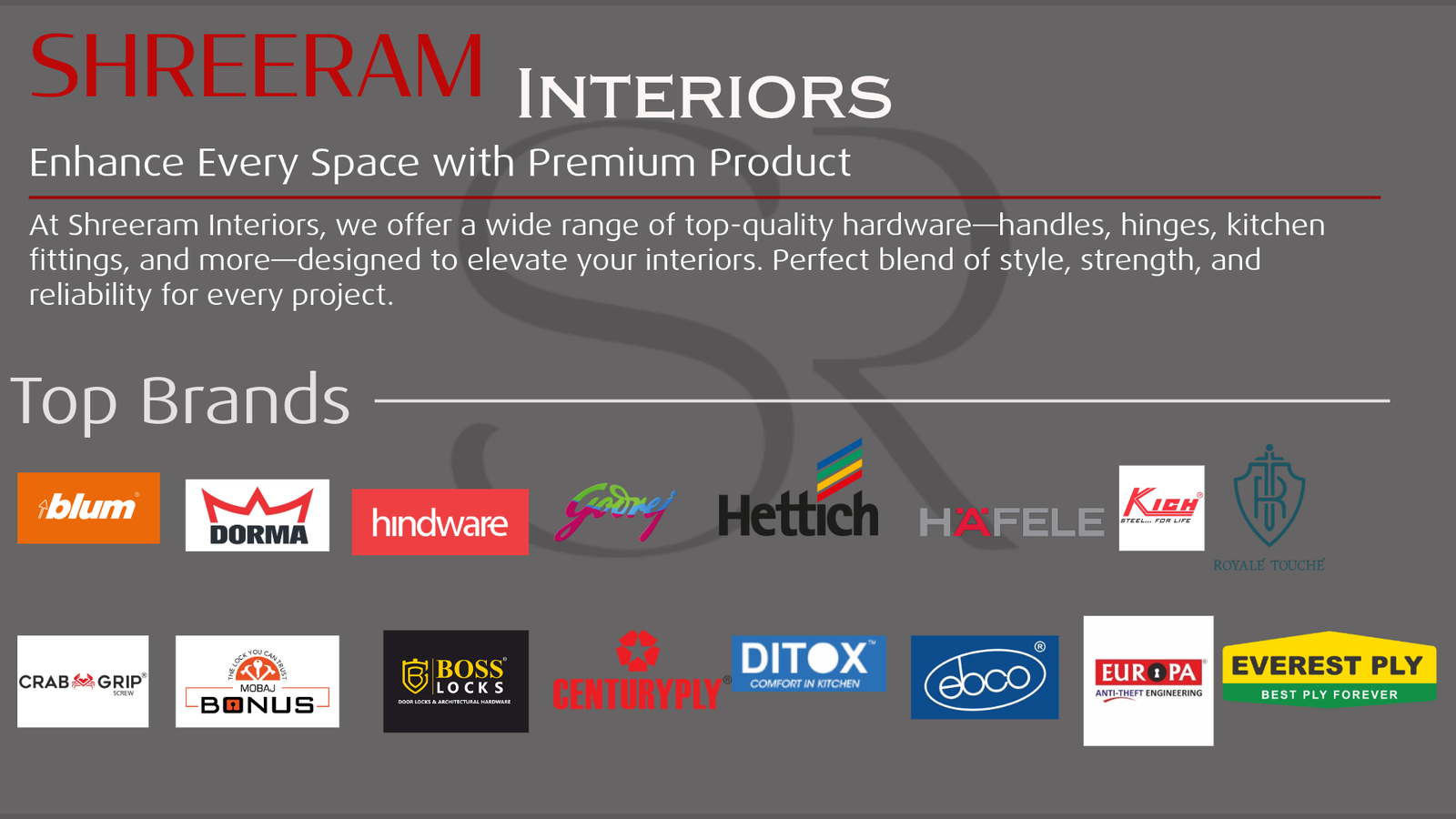 Premium kitchen and hardware solutions